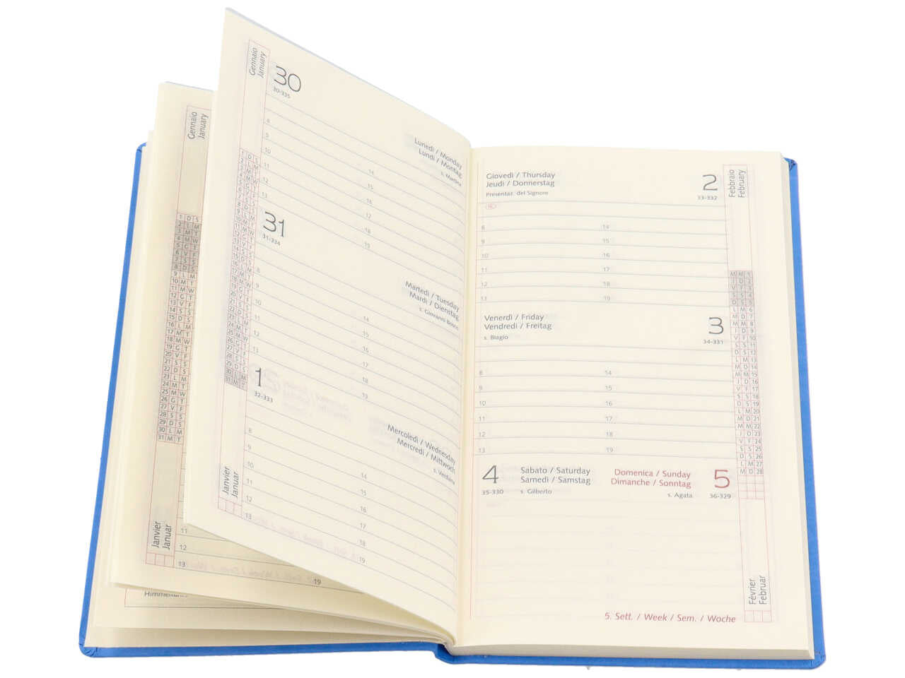 Agenda settimanale 8x14cm colori assortiti