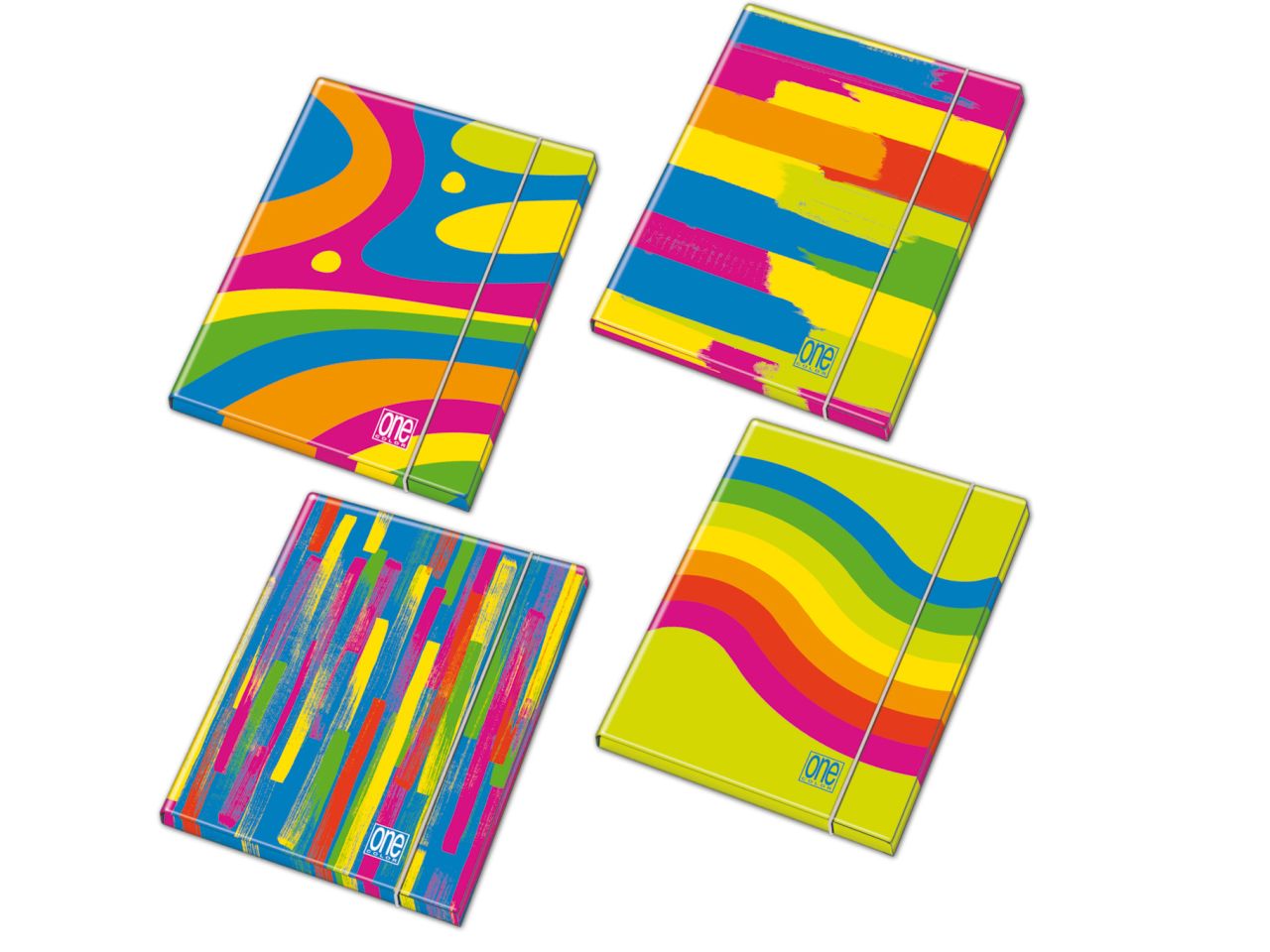 One color cartellina 3l dorso 12 fantafluo