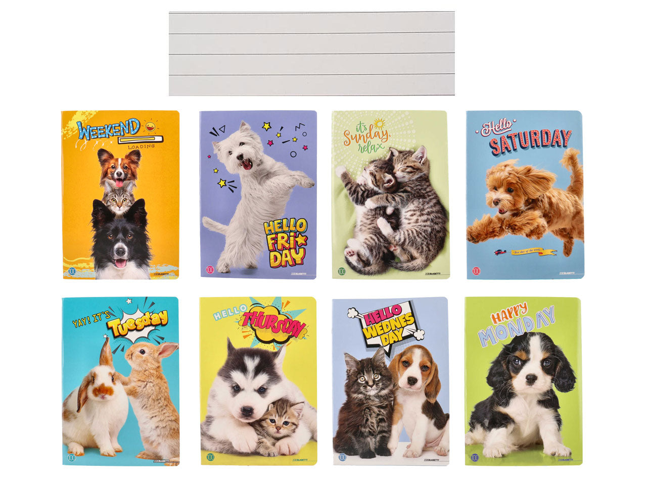 Quaderno maxi cuccioli 100gr fogli 18+1 rigatura 1r - la confezione comprende 10 quaderni - assortiti