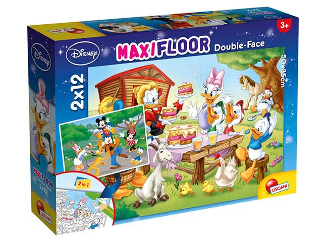 Puzzle supermaxi 2x12pz mickey 86559