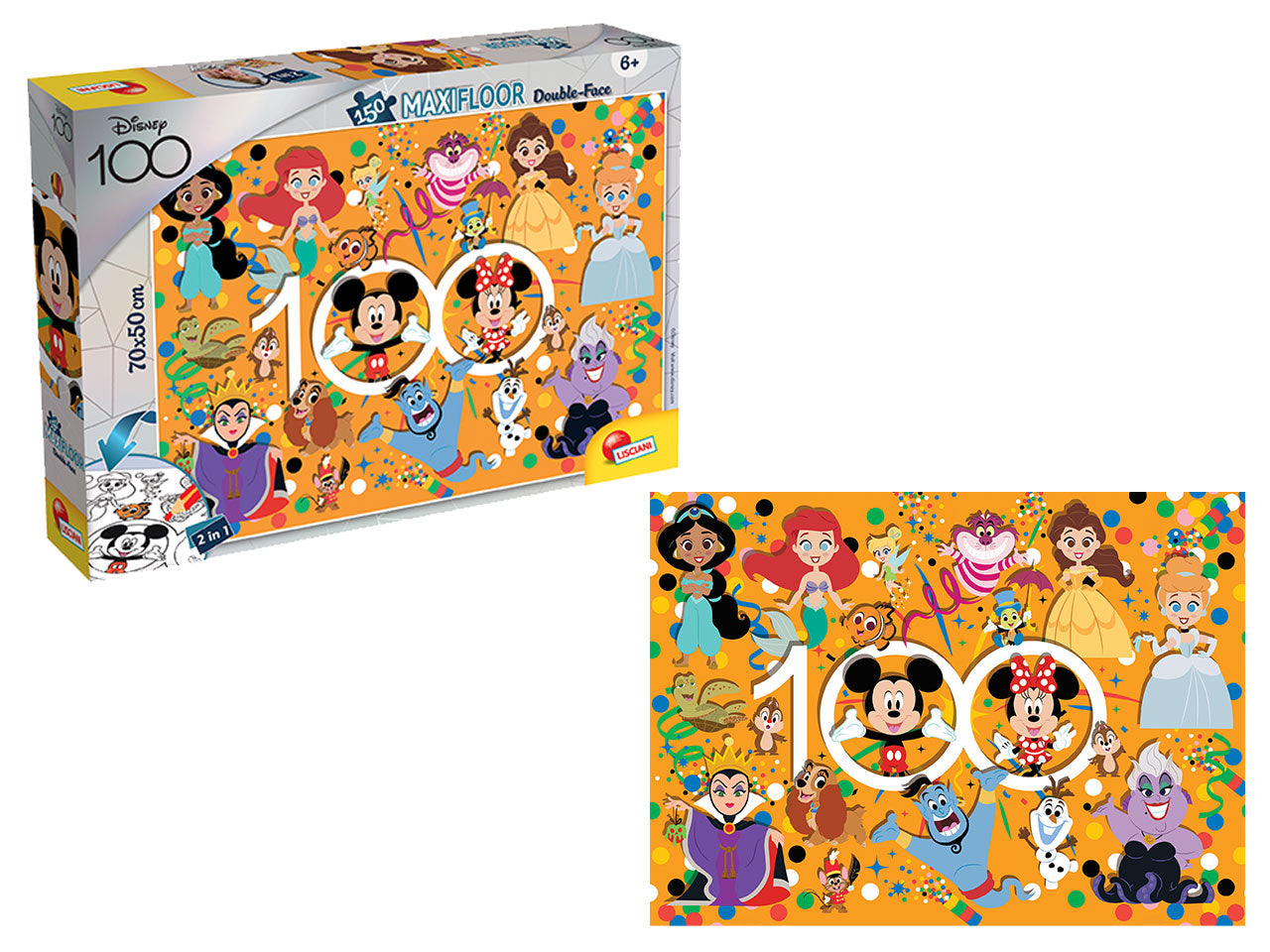 Disney puzzle df maxi floor 150 pezzi disney 100
