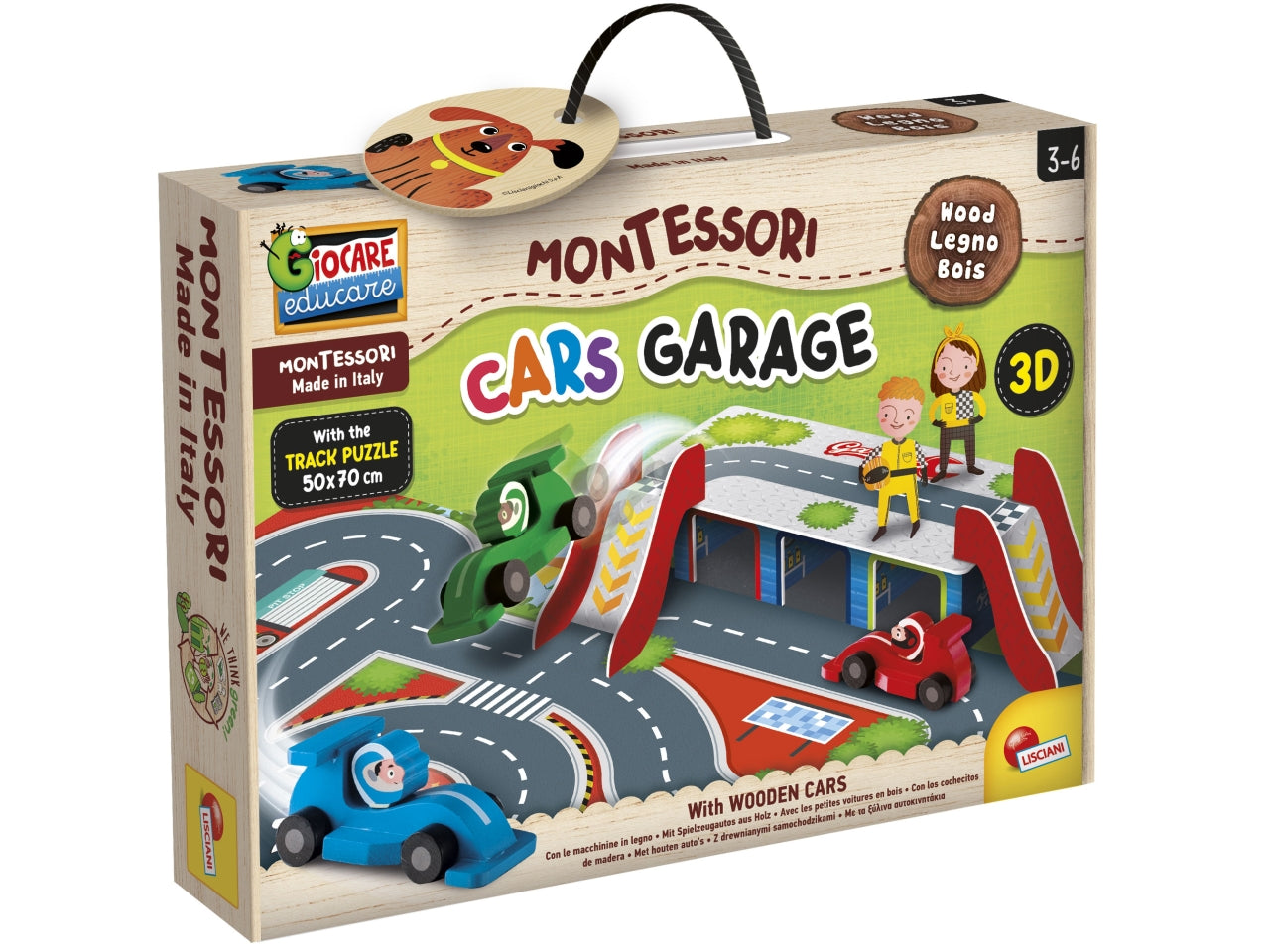 Montessori baby legno cars garage