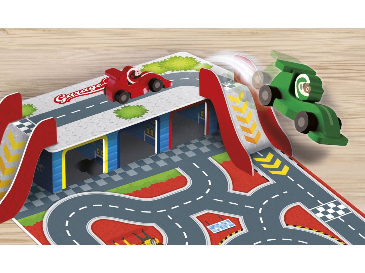 Montessori baby legno cars garage