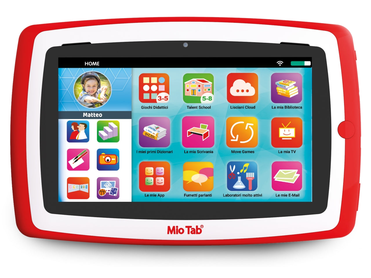 Tablet Educativo Hi-Tech Mio Tab 7 Smart - Multicolor, per Bambini 3-8 Anni, Lisciani