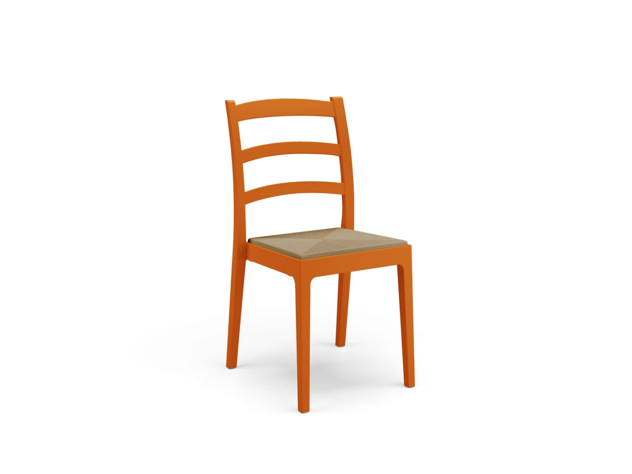 Sedia da esterno in plastica color arancio vintage Rea 51x46x88 cm - Areta