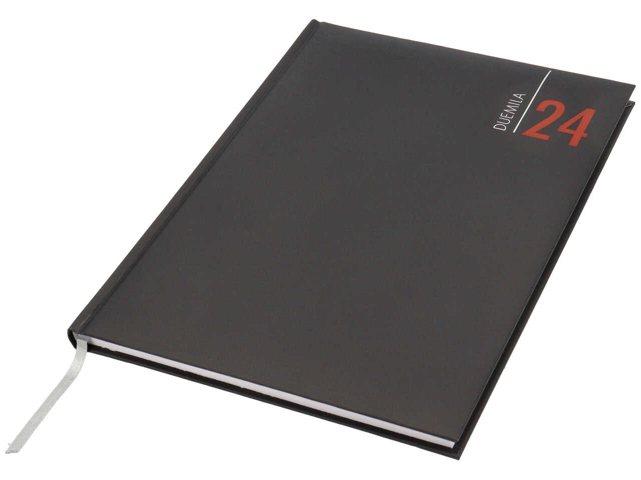 Agenda settimanale 2024 formato 17x24cm nera con blocco fisso