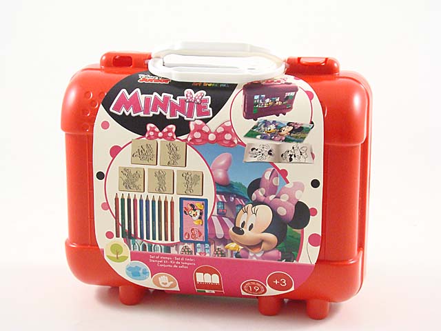 Minnie travel set valigetta con 5 timbrini