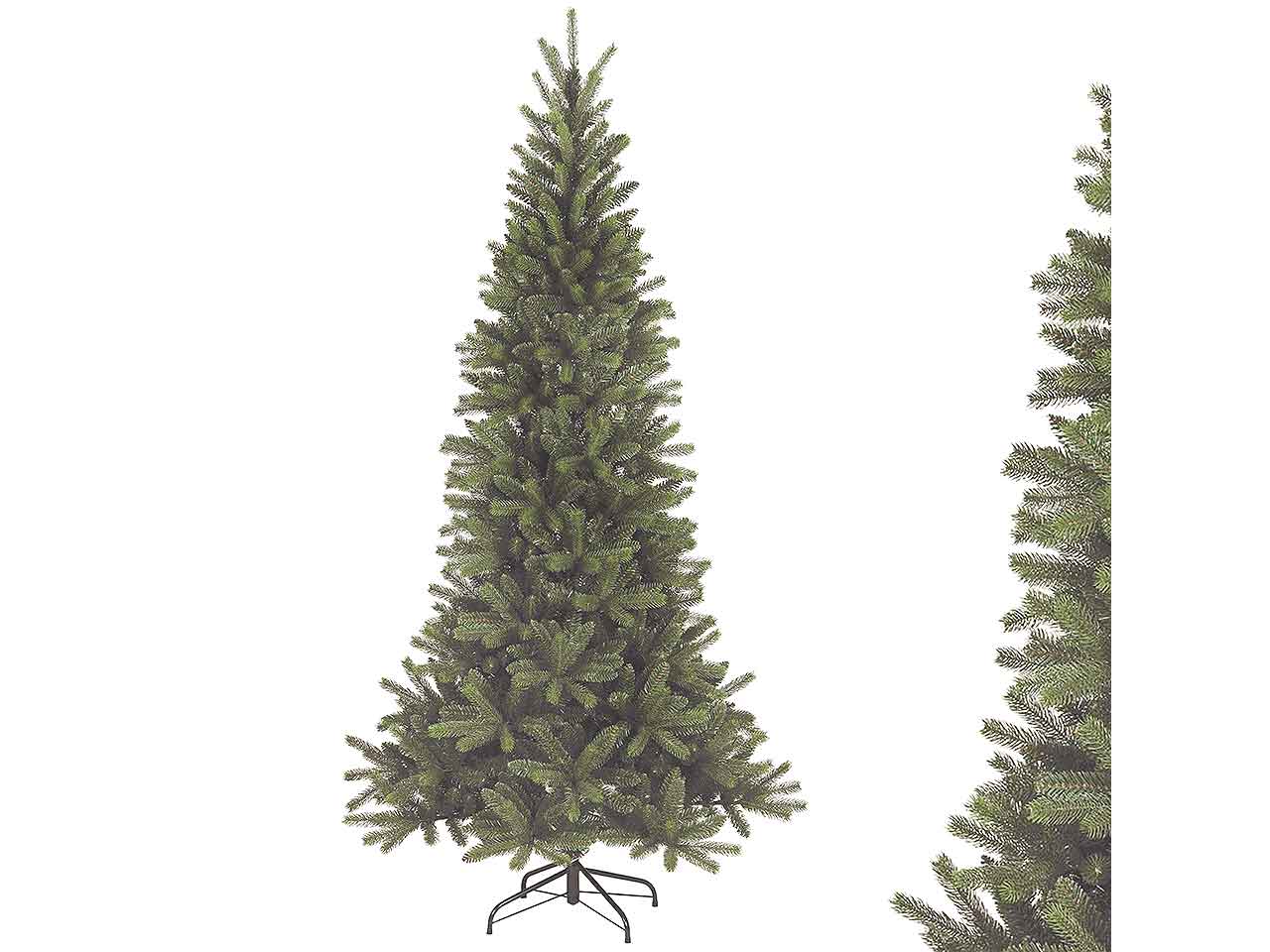 Albero di natale montecarlo 180cm pe+pvc d.101cm 706 rami montaggio ad ombrello pe/pvc $