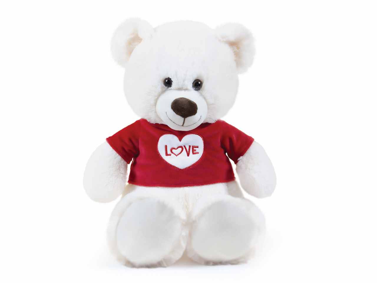 Peluche orso 60cm con tshirt rossa