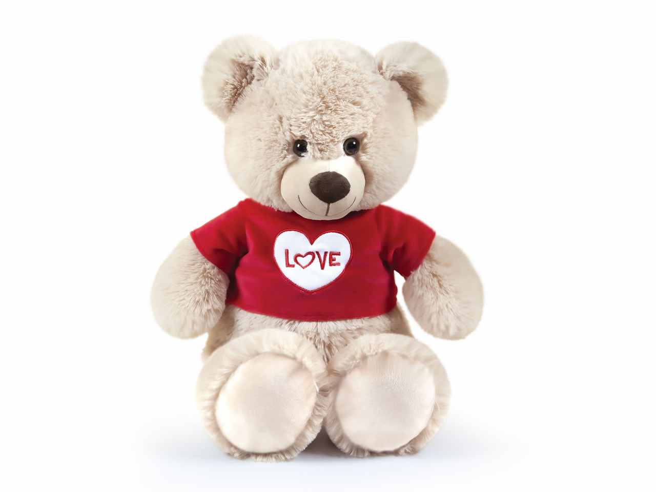 Peluche orso 60cm con tshirt rossa