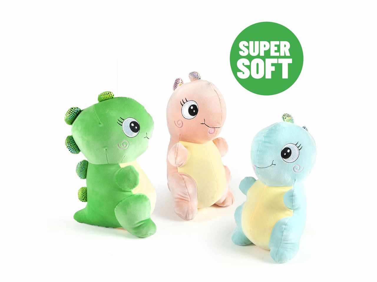 Peluche draghetto cartoon supersoft 25cm in 3 colori assortiti