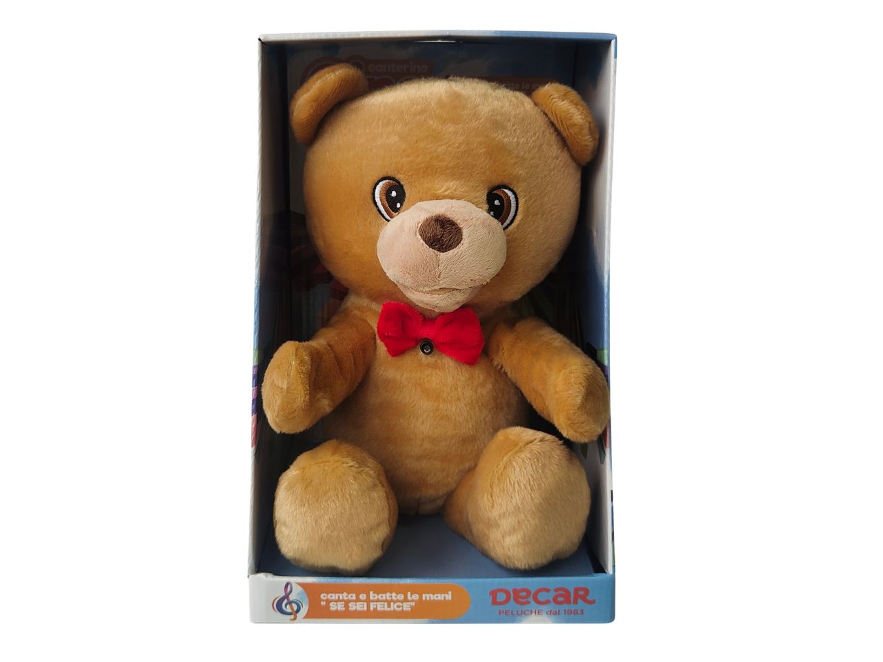 Peluche gino se sei felice tu lo sai l.20xh.31xp.20cm