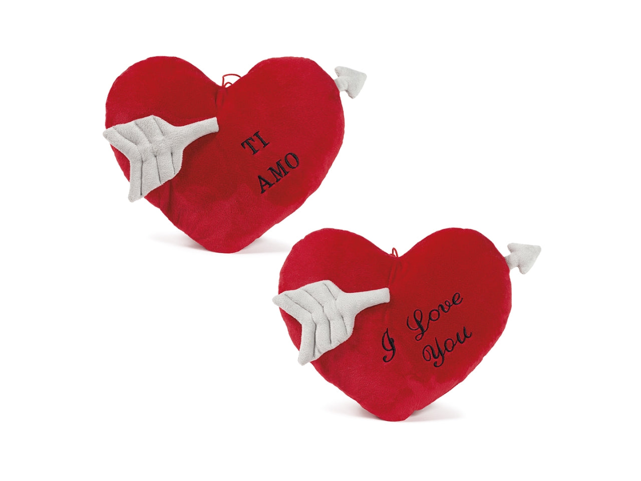 Cuscino cuore 30cm con freccia