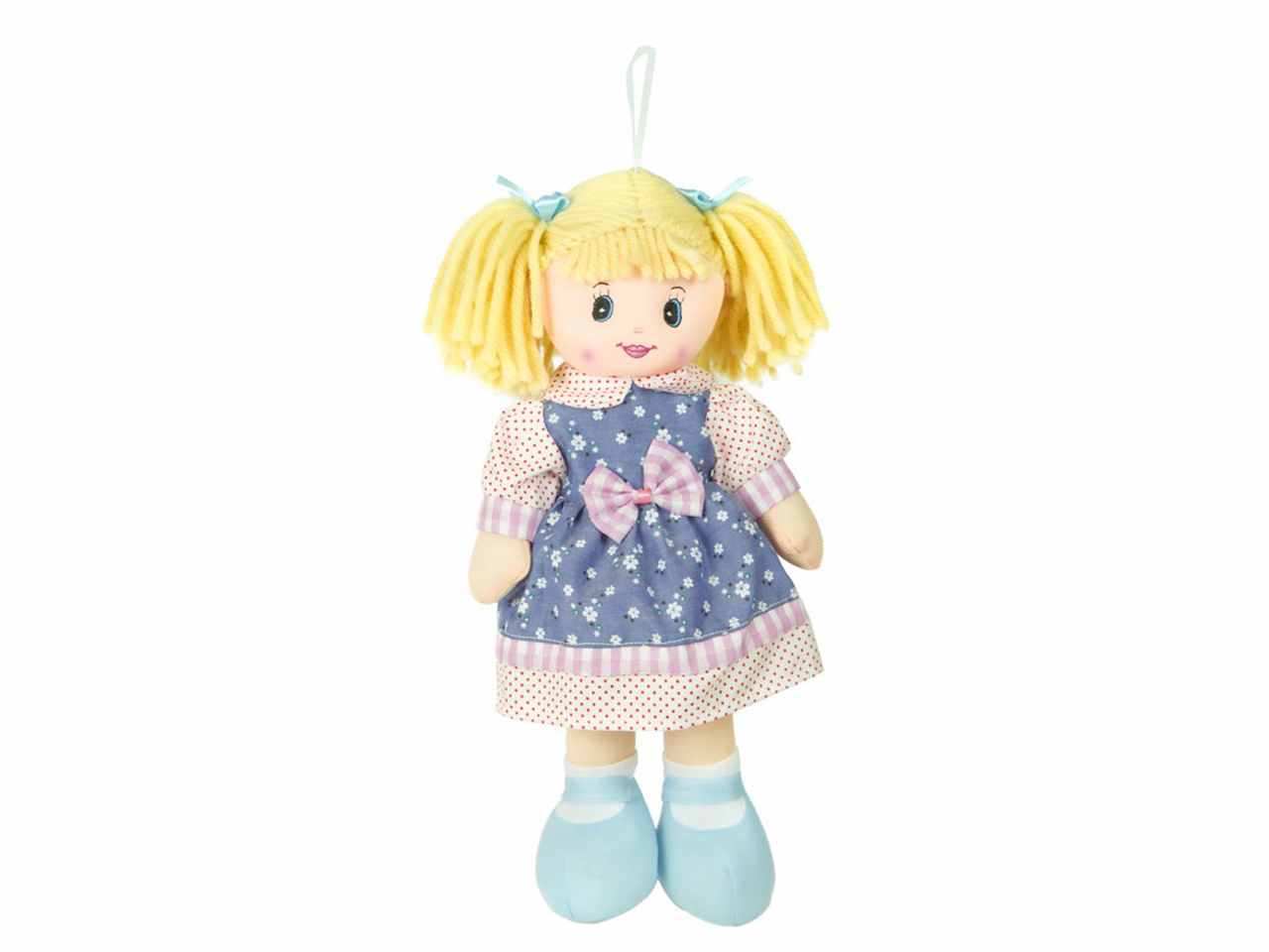 Bambola pezza 35cm c/vestito e fiocco 26987