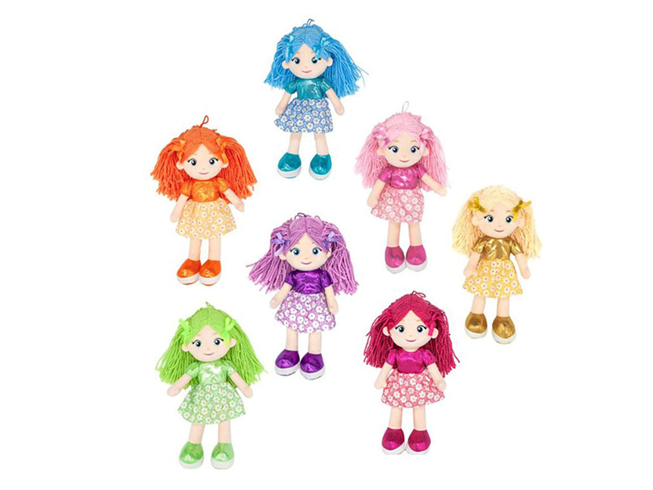 Miss decarine rainbow 35cm in 7 colori assortiti