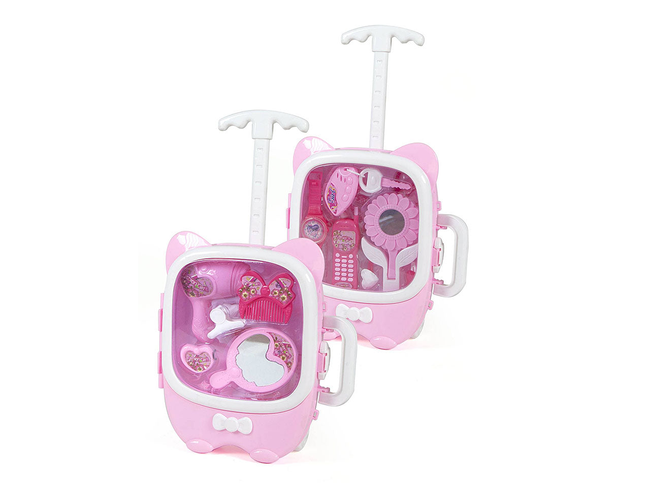 Trolley con 7 accessori di bellezza in 2 assortimenti 20xh.25cm