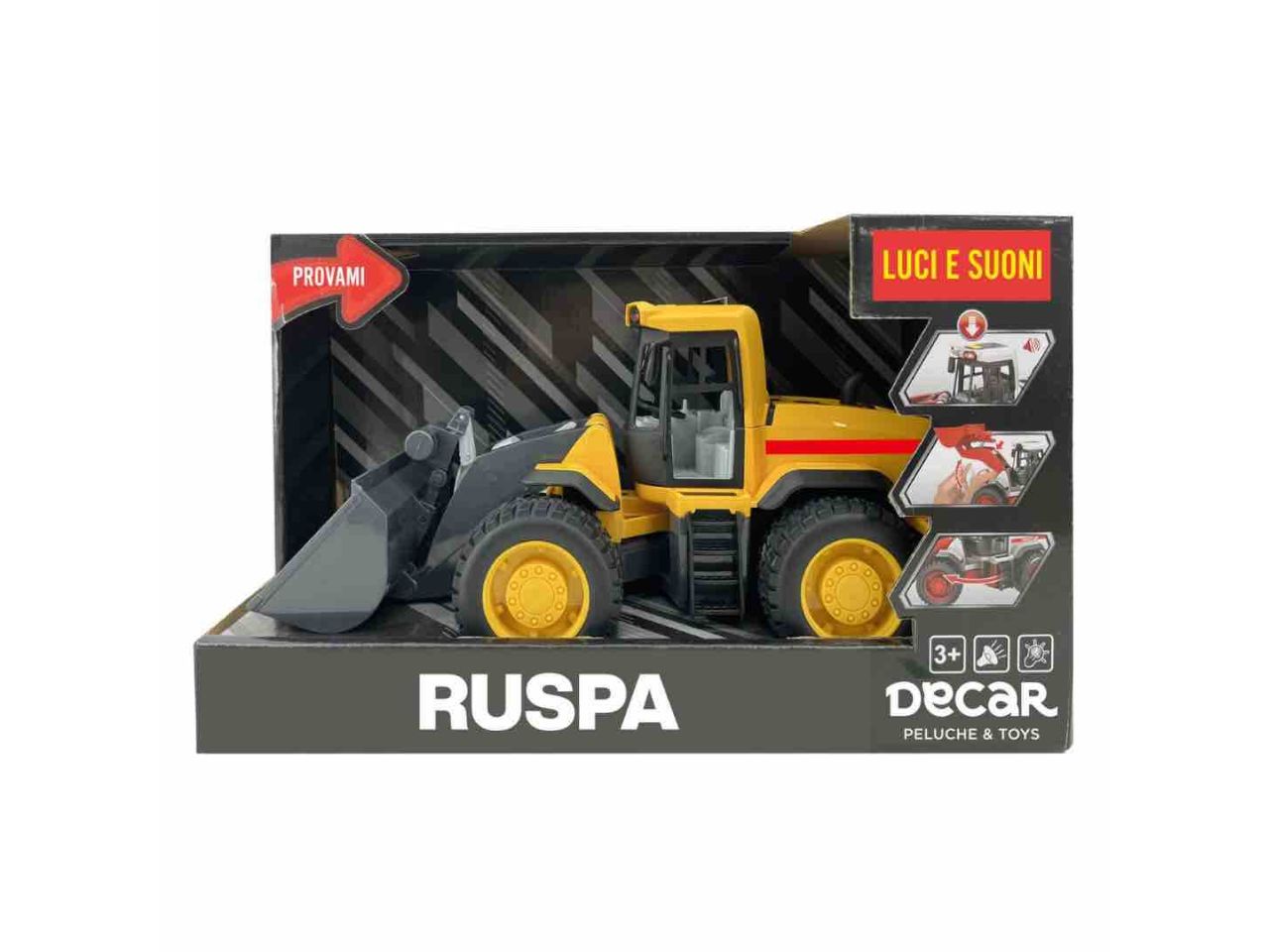 Ruspa in scala 1:12 luci suoni h.21x36cm con pile incluse