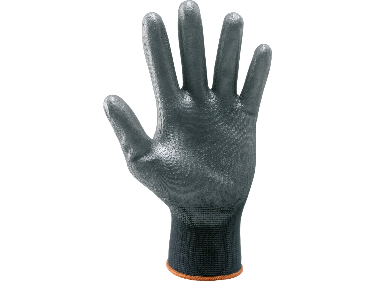 Guanti di colore nero a filo continuo in 100% poliestere / poliuretano misura 9