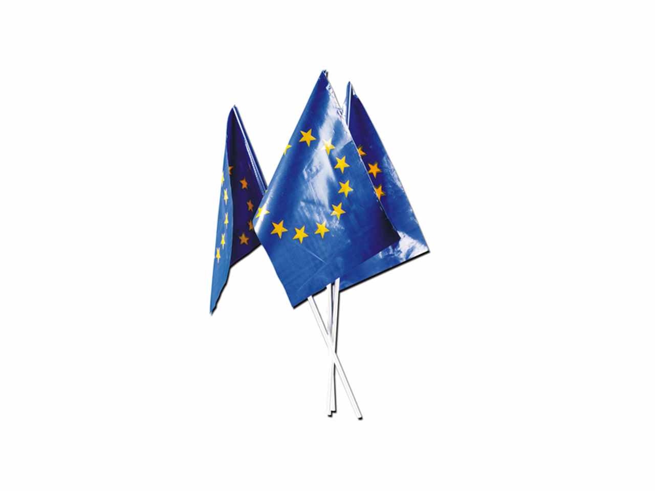Bandiera europa 24 pezzi 20x30cm c/asta 54120