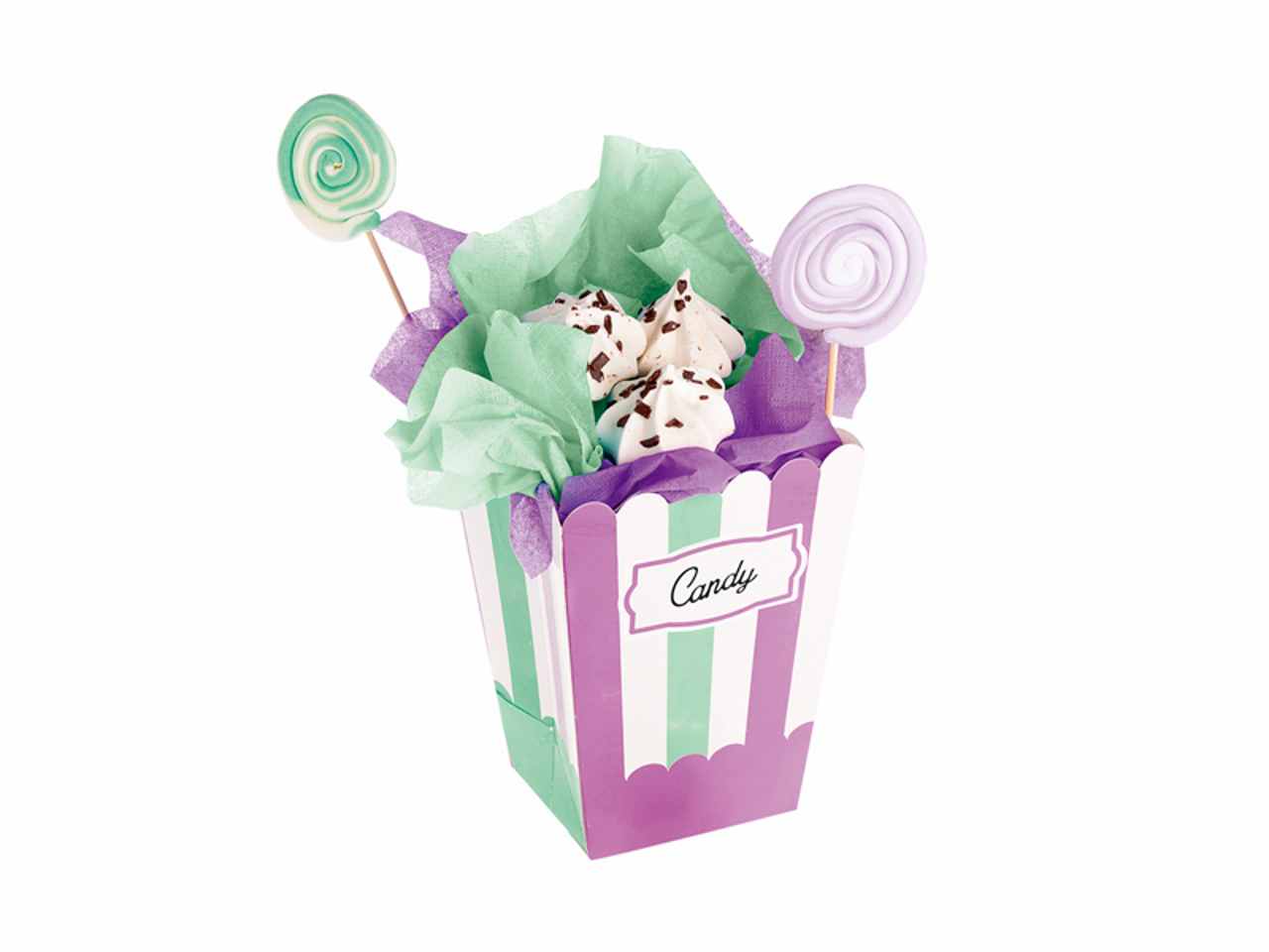 Party box malva e menta 6.5x8x15cm 4 pezzi4