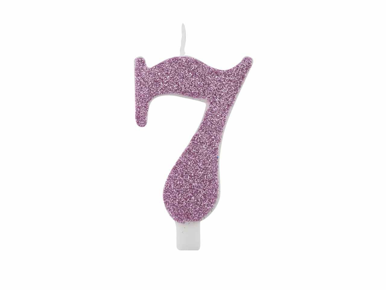 Candelina n 7 malva 9,5cm 50477