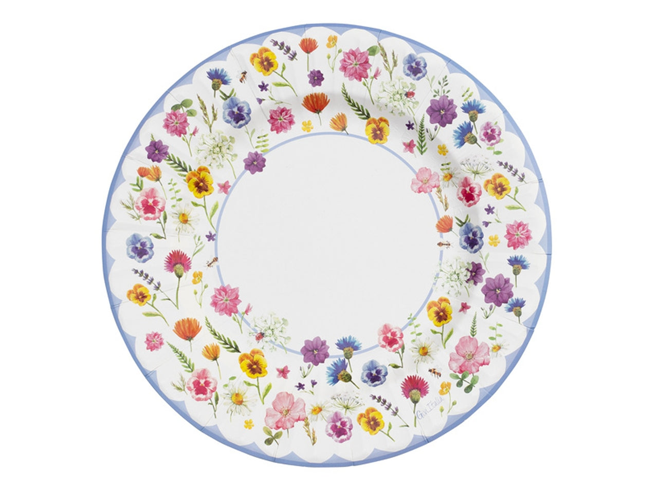 Piatti decoro botanical 27cm - la confezione contiene 8 piatti