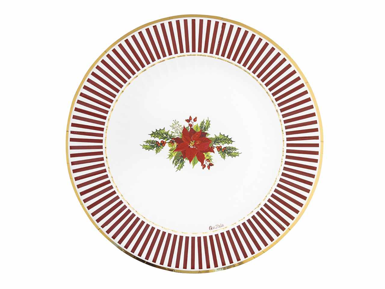 Maxi piatti cm.33 christmas flower 6 pezzi