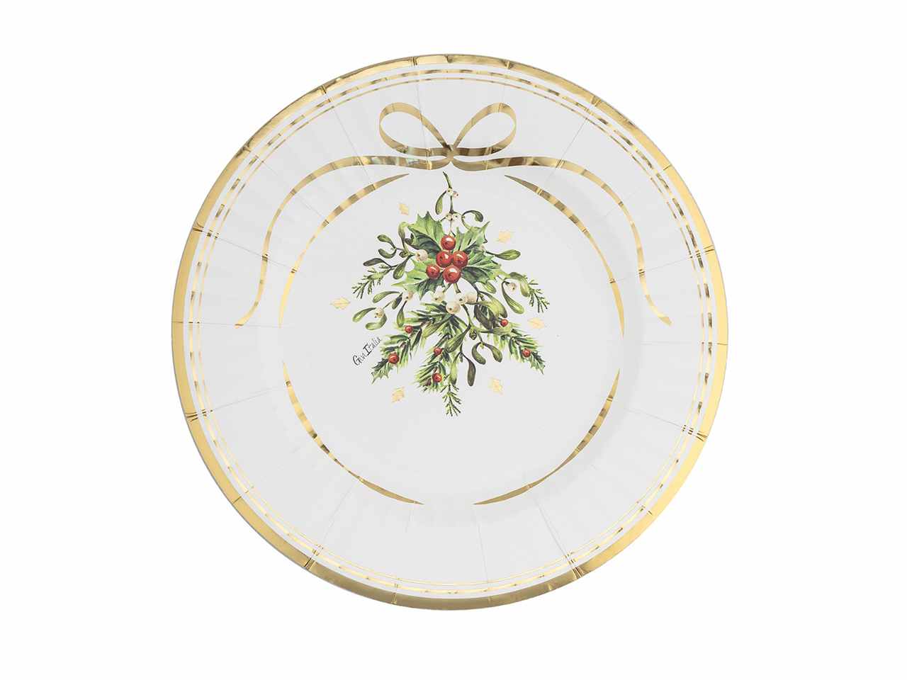 Piatti cm27 8 pezzi merry gold christmas