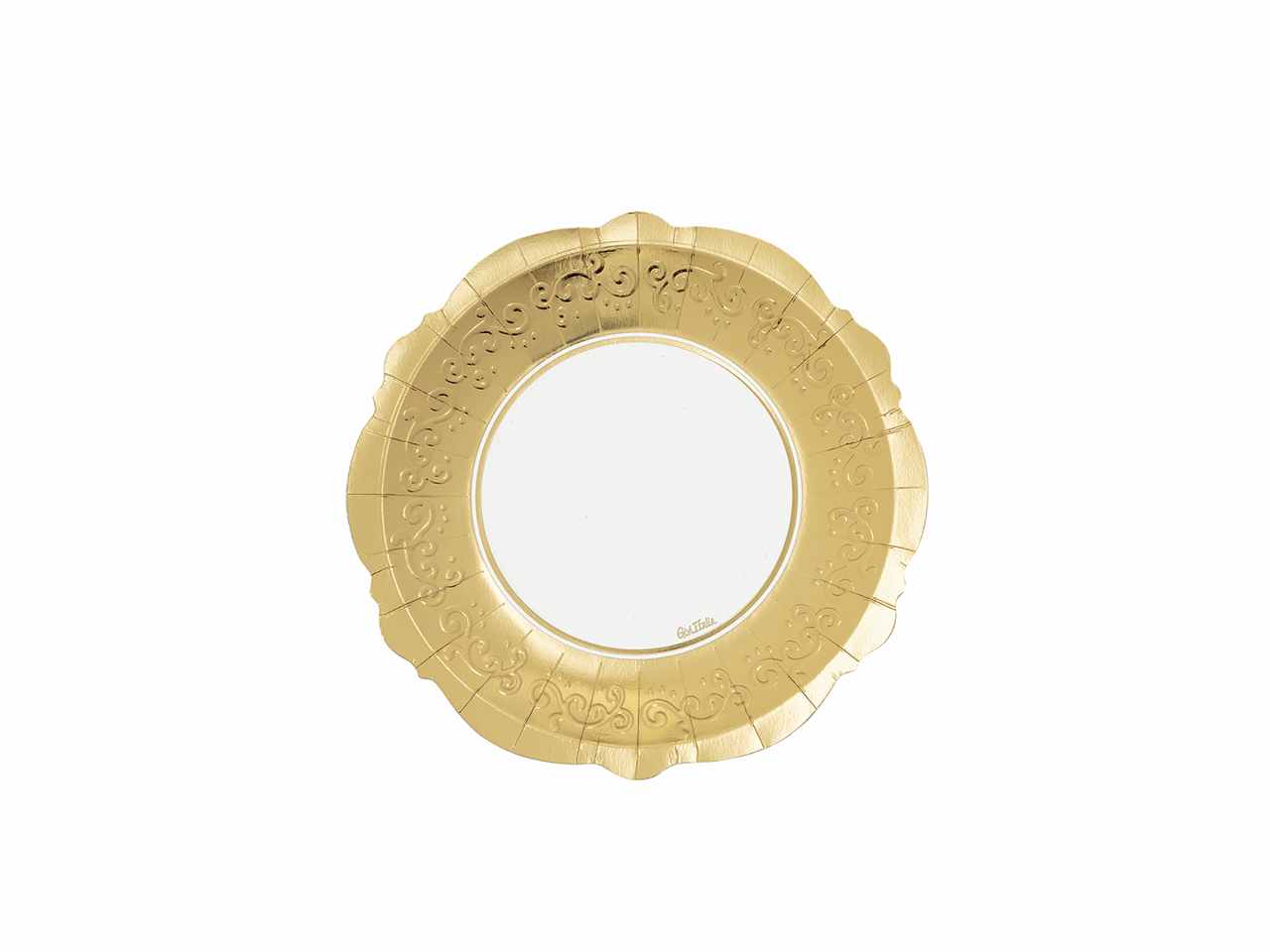 Piatti solid liberty oro e bianco 8 pezzi