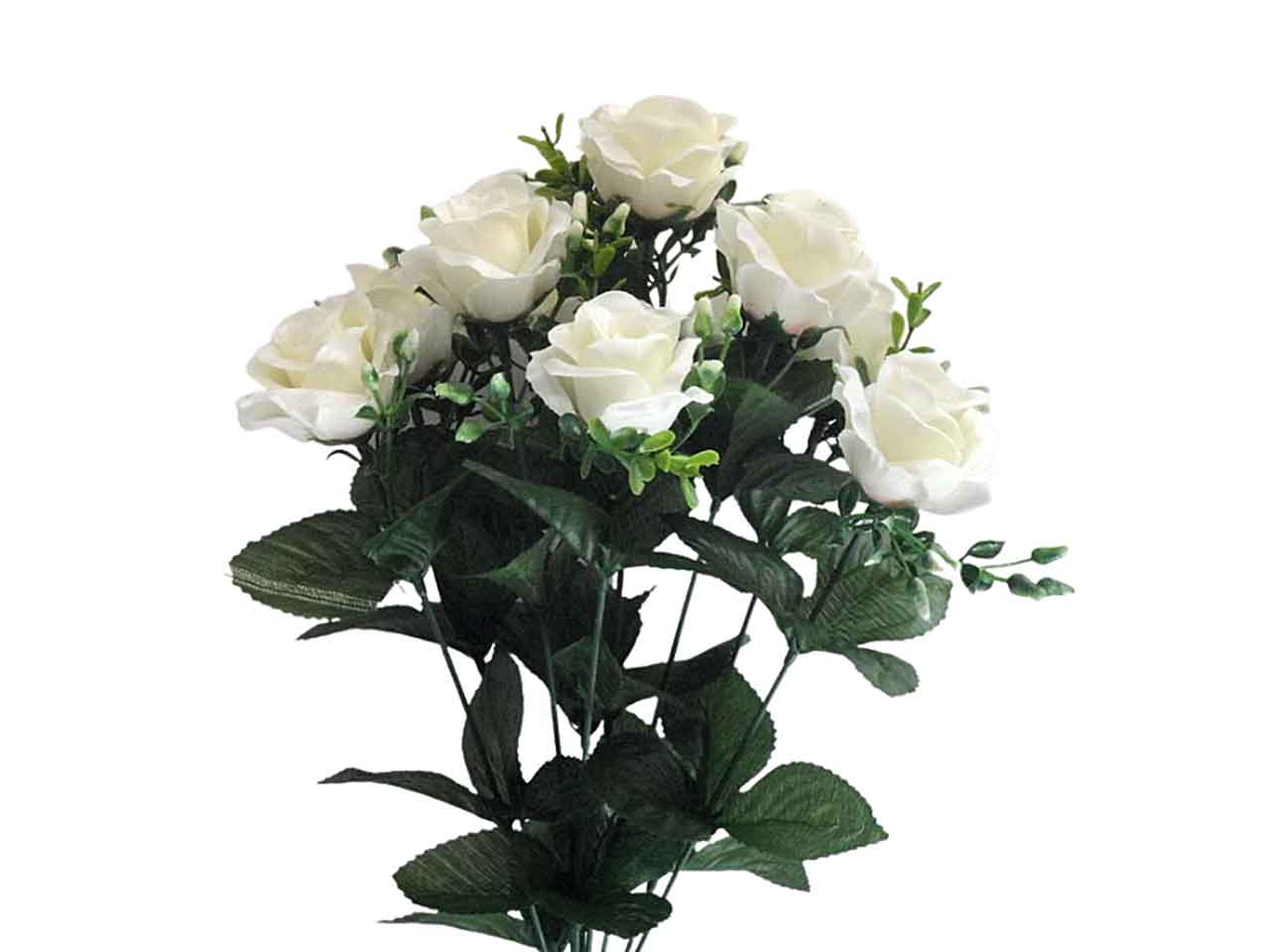 Rosa mazzo 9 pezzi crema 1223