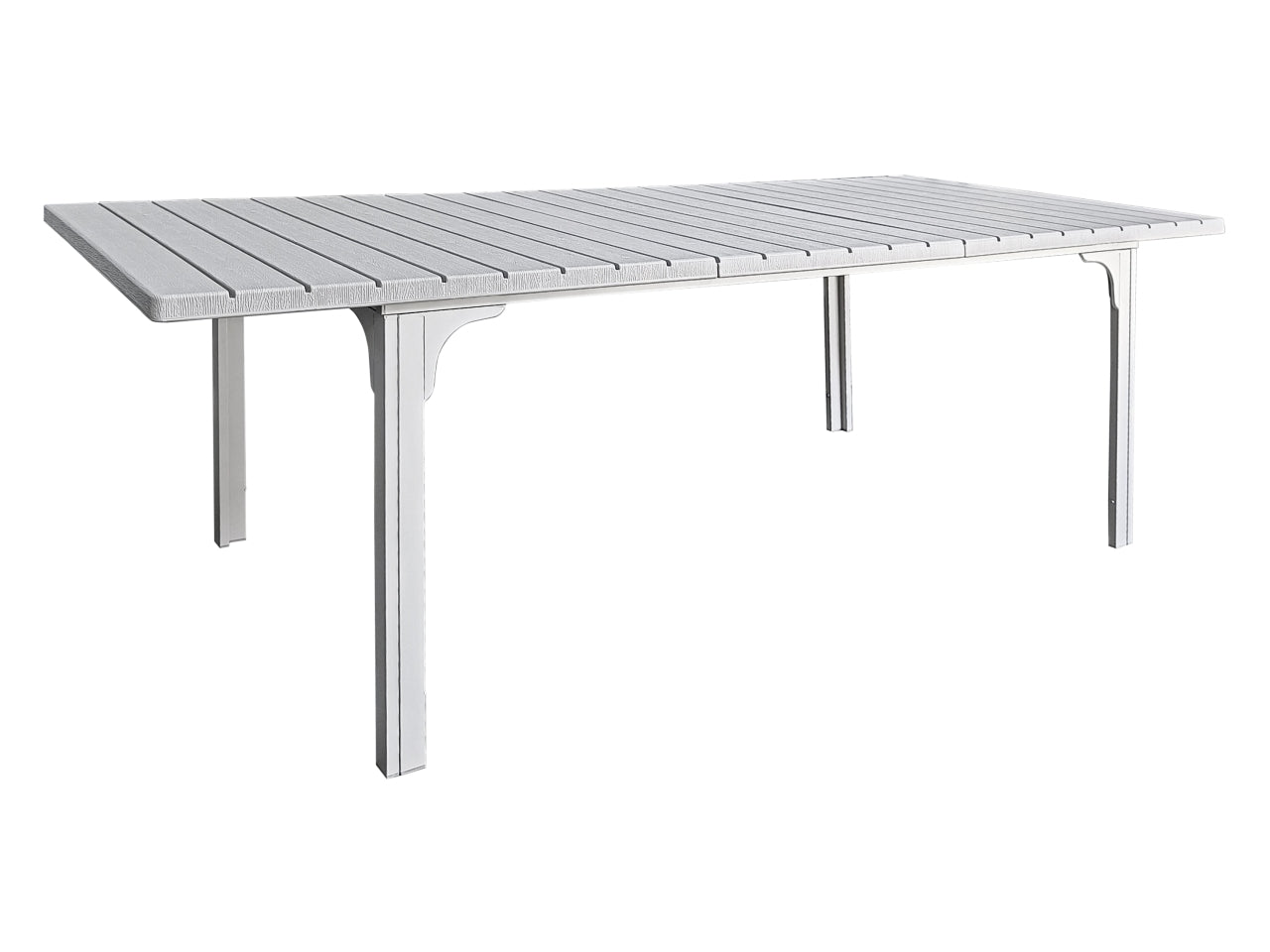 Tavolo allungabile bianco con finitura in legno 180x89,5x74cm
