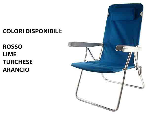 Sedia da mare sedia lipari alluminio in textilene