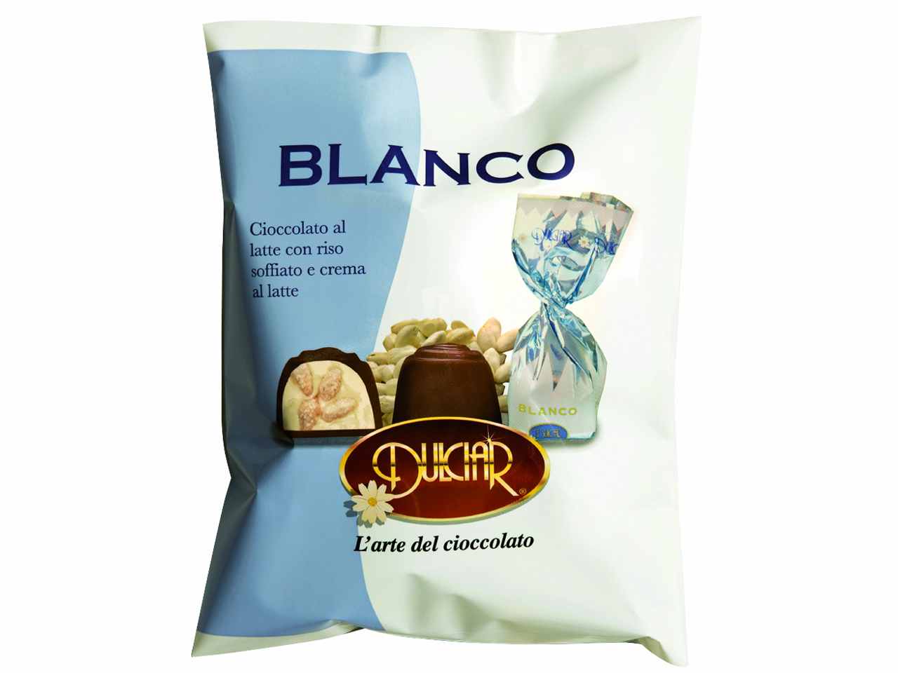 blanco al latte con riso soffiato in busta 120grammi