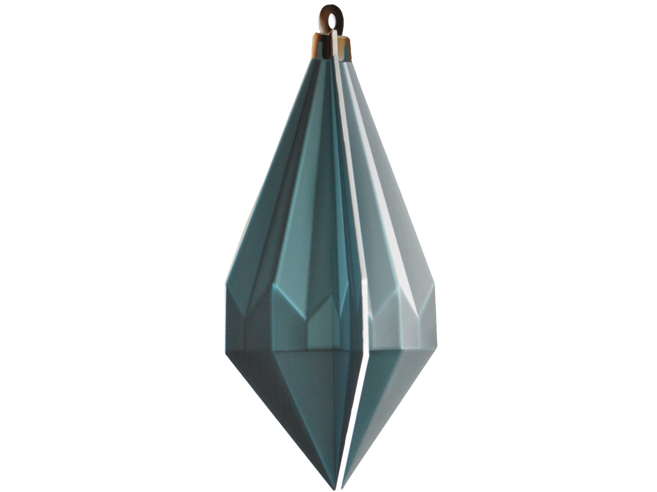 Decorazione crystal di natale 3d 31x70cm ottanio in becks 5mm con foro per appenderla