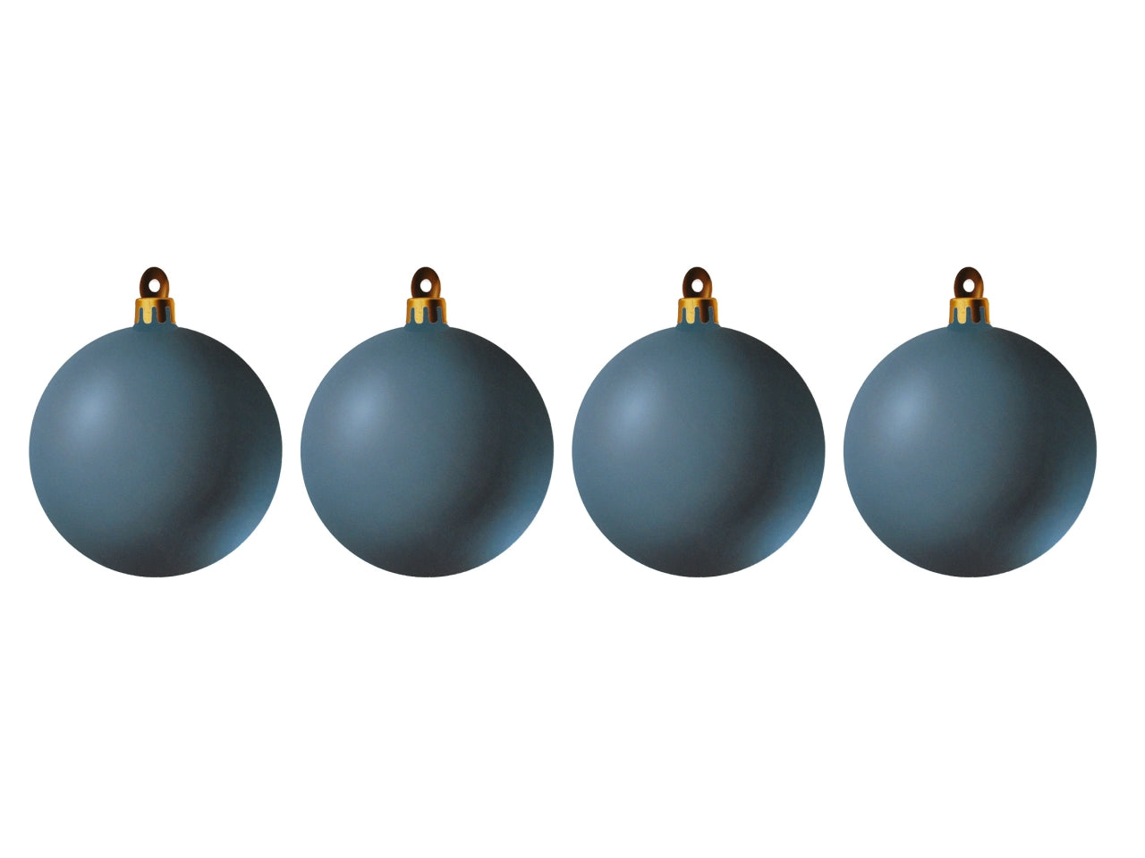 Sfera di natale crystal 14x17cm ottanio in becks 5mm con foro per appenderla - la confezione contiente 4 sfere