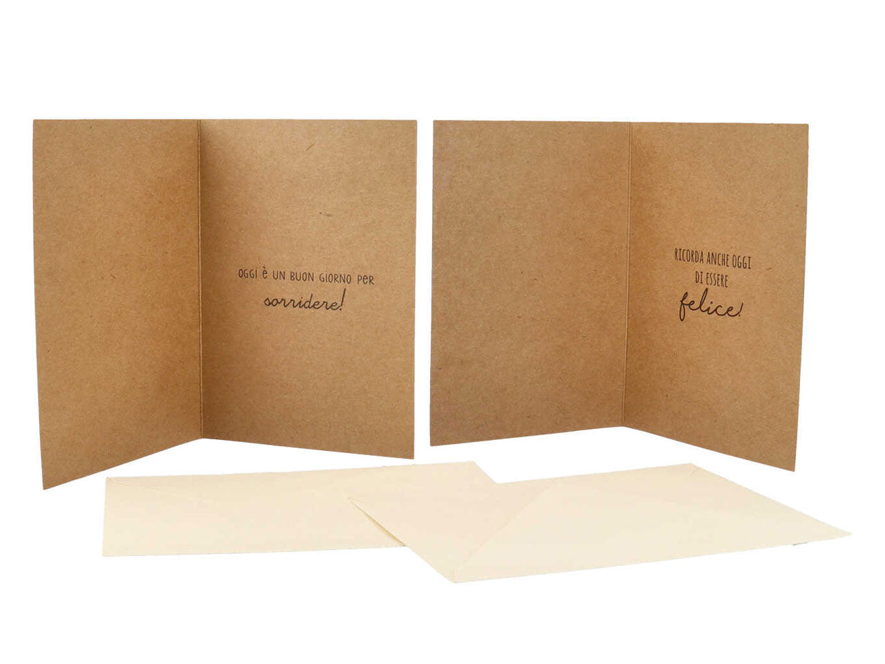 Biglietti per auguri kraft linea cartomania greetings con foil oro olografico con applicazioni 3d misura 11,8x16,13cm