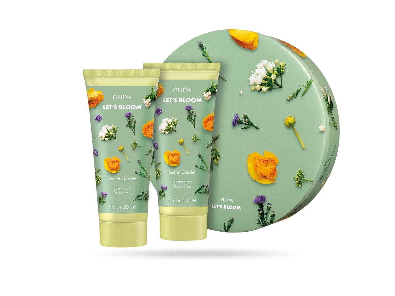 Pupa let s bloom kit 1 con latte doccia 200ml e latte corpo 200ml fragranza secret garden