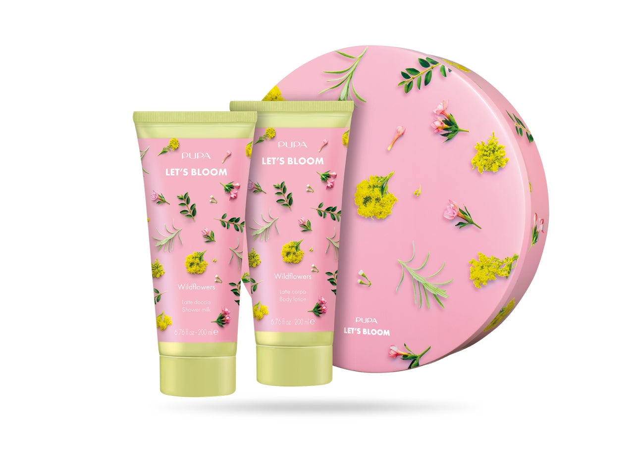 Pupa let s bloom kit 1 con latte doccia 200ml e latte corpo 200ml fragranza wildflowers