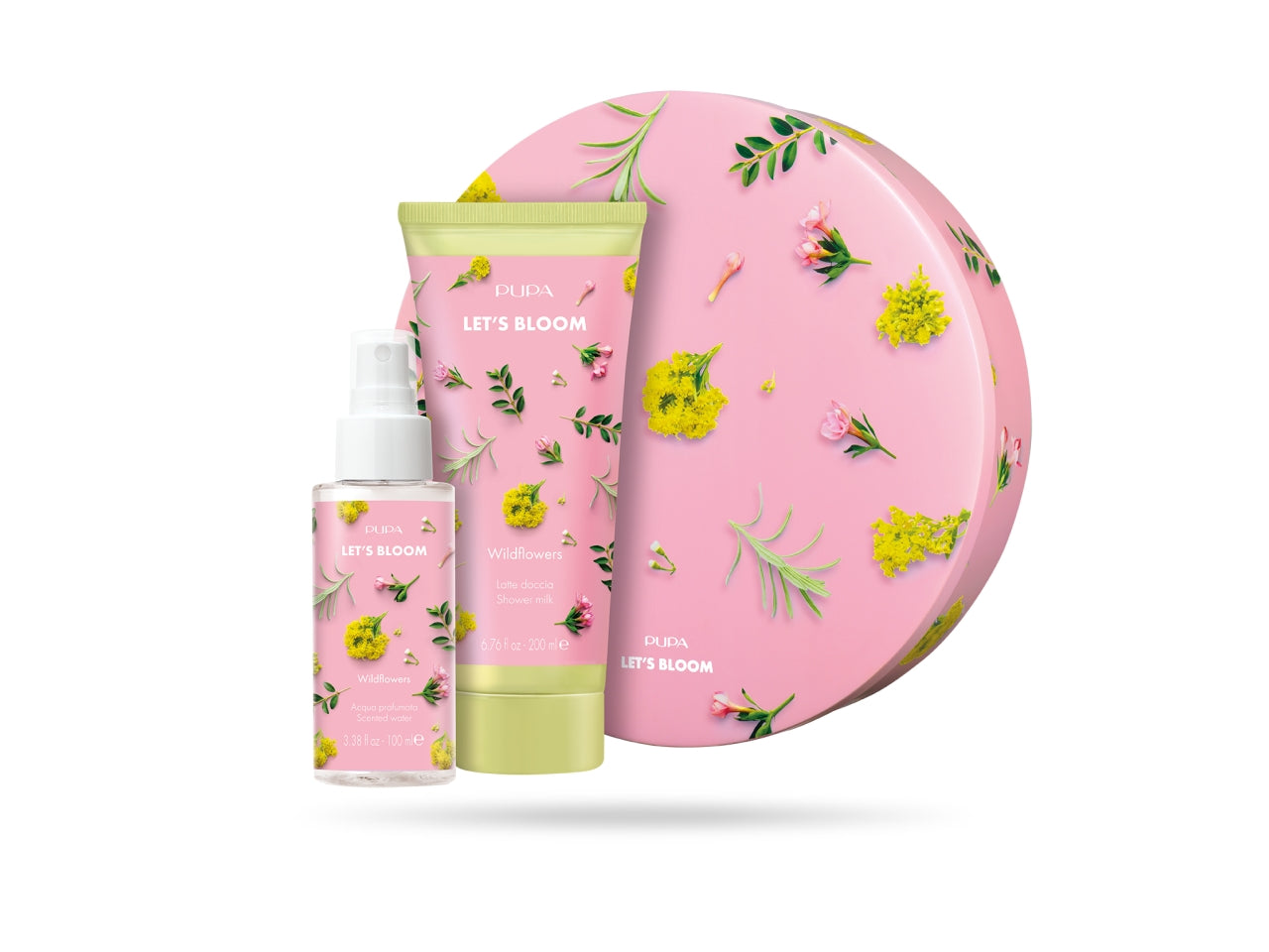 Pupa let s bloom kit 1 con latte doccia 200ml e acqua corpo 100ml fragranza wildflow