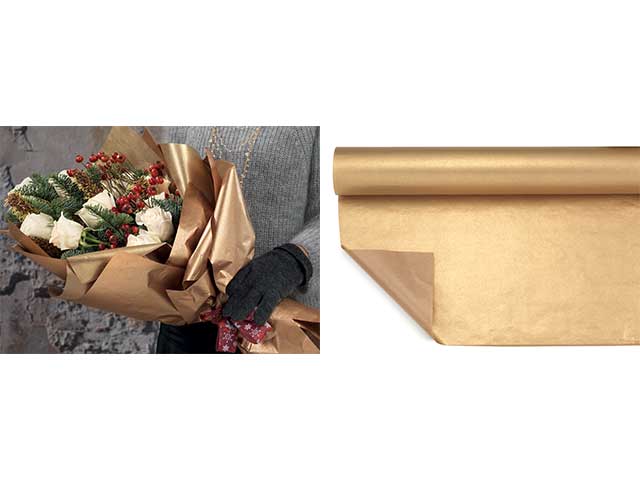 Bobine carta fondo pieno decorazione lux paper oro misura 1,00x25mt