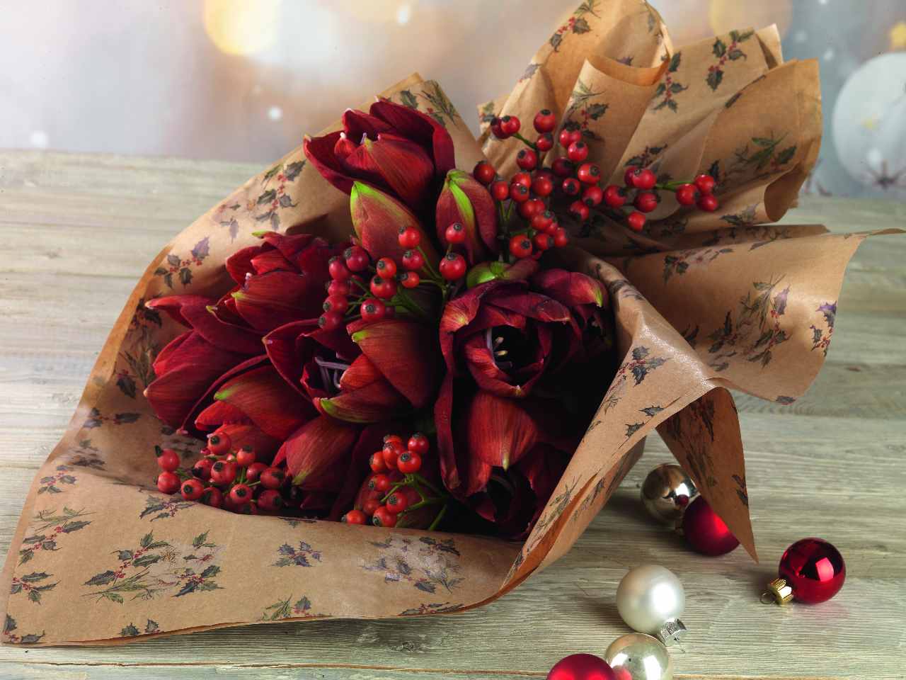 Bobina carta poinsettia 1,00x25mt