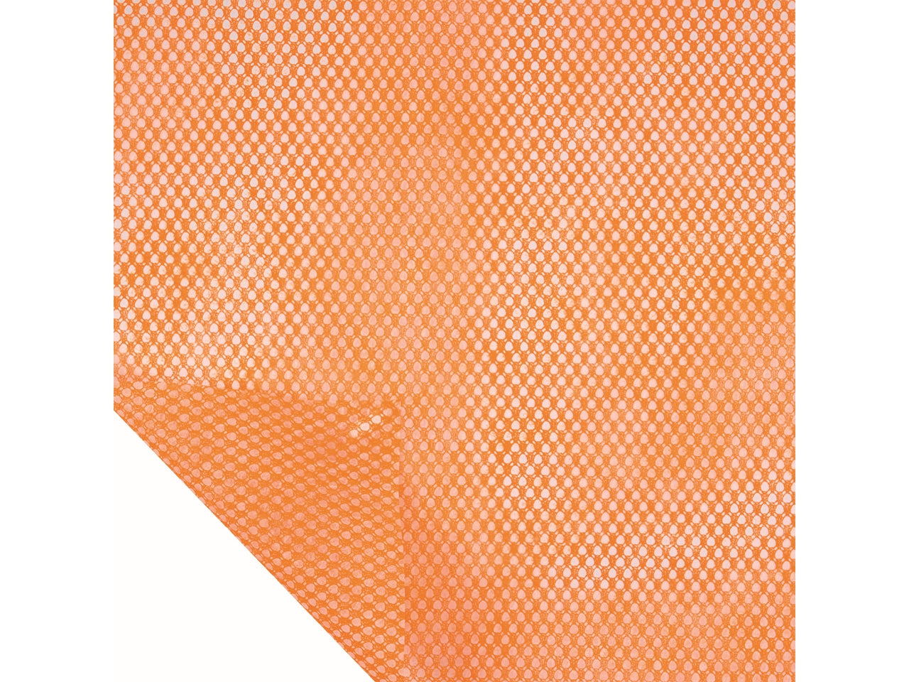 Rotolo Carta Regalo Arancio motivo Crochet in Polyweb TNT, Piennepi - 1x9mt Made in Italy
