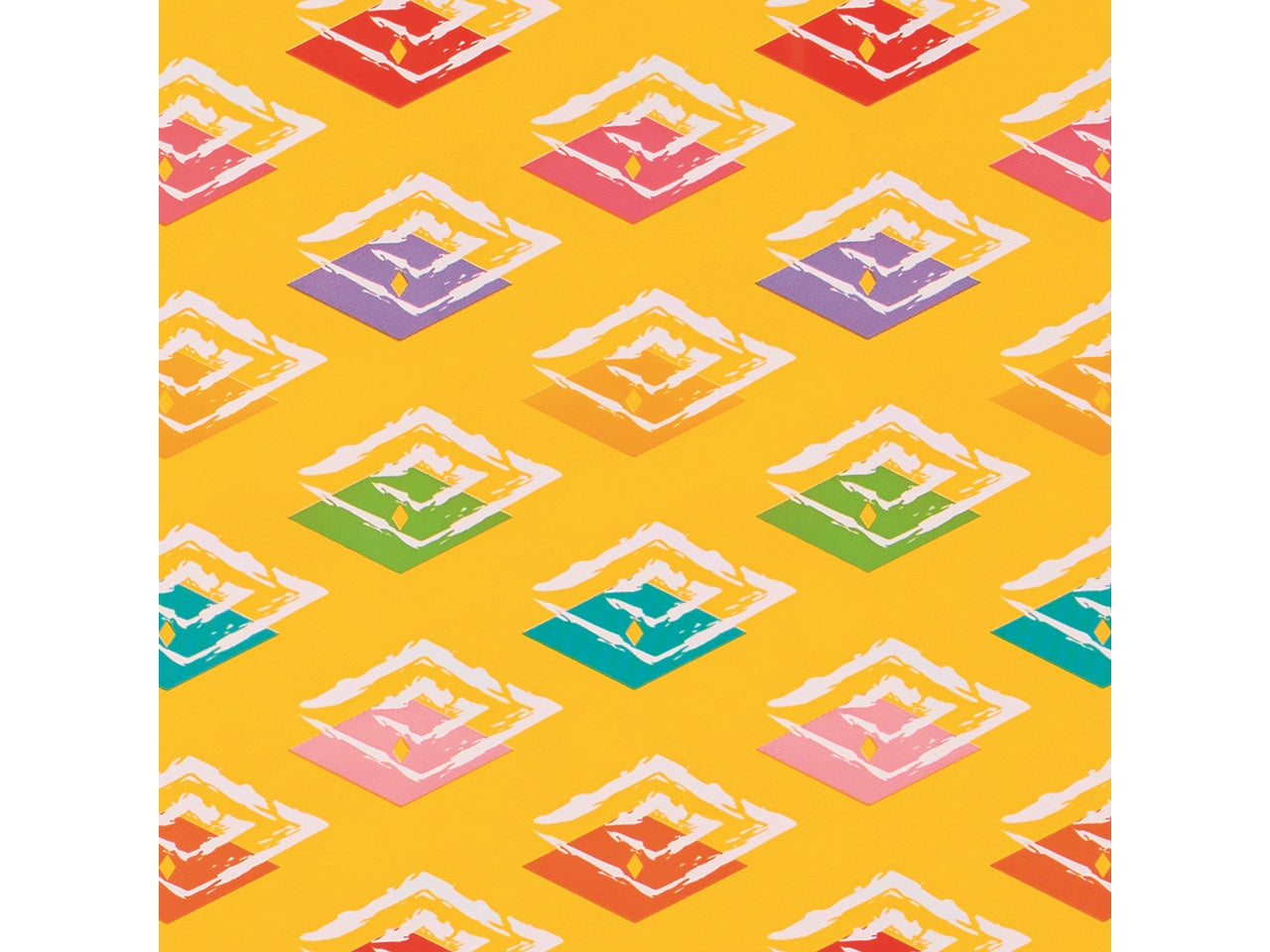Sacchetti da regalo fantasia geometrica con rombi colorati multicolor in carta plastificata, confezione da 100, in 4 colori assortiti - 16x25 cm - Piennepi