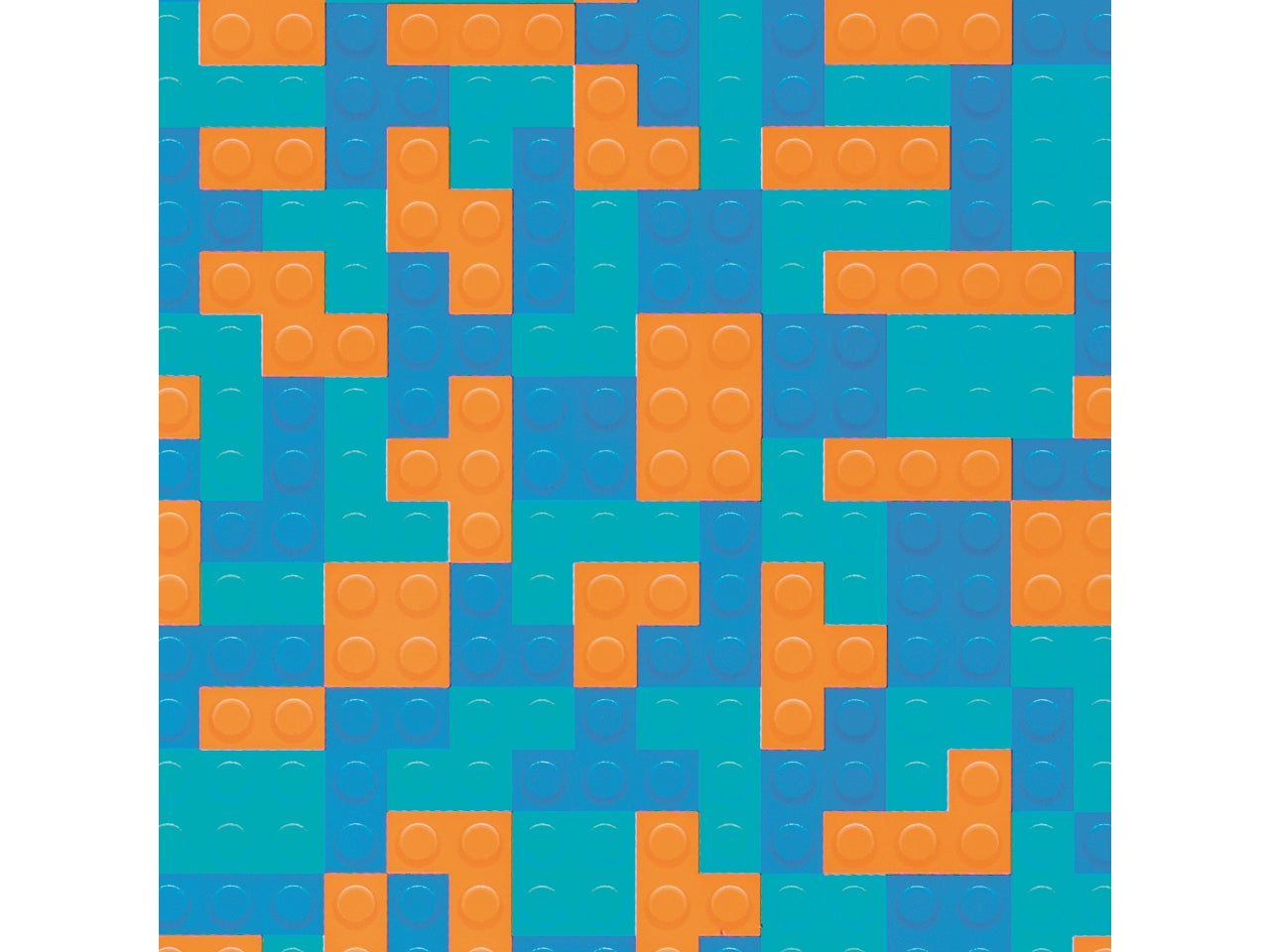 Sacchetti da regalo fantasia geometrica multicolor in carta plastificata, tema mattoncini costruzione colorati, confezione da 100, in 4 colori assortiti - 16x25 cm - Piennepi