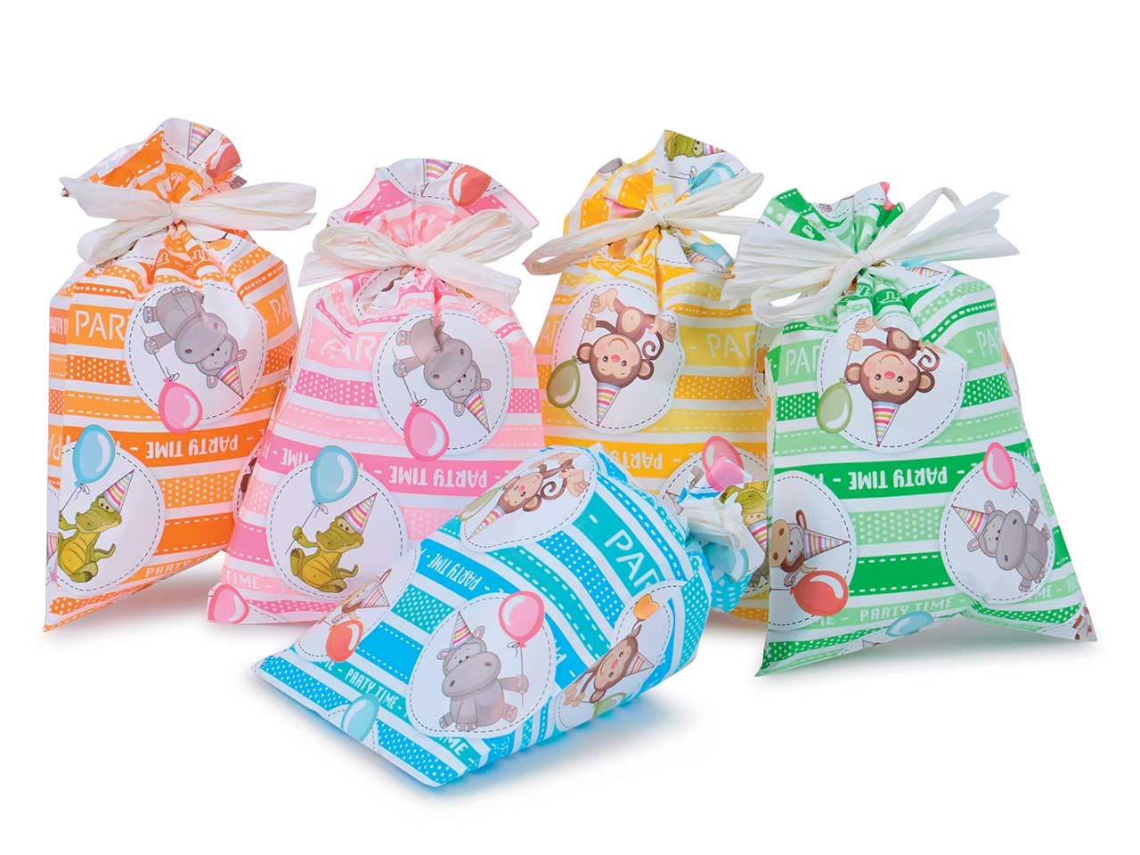 Buste Regalo per bimbi 16x25 cm Piennepi, 100 Pezzi in Polipropilene - Confezione Assortita in diversi colori Colori, Made in Italy