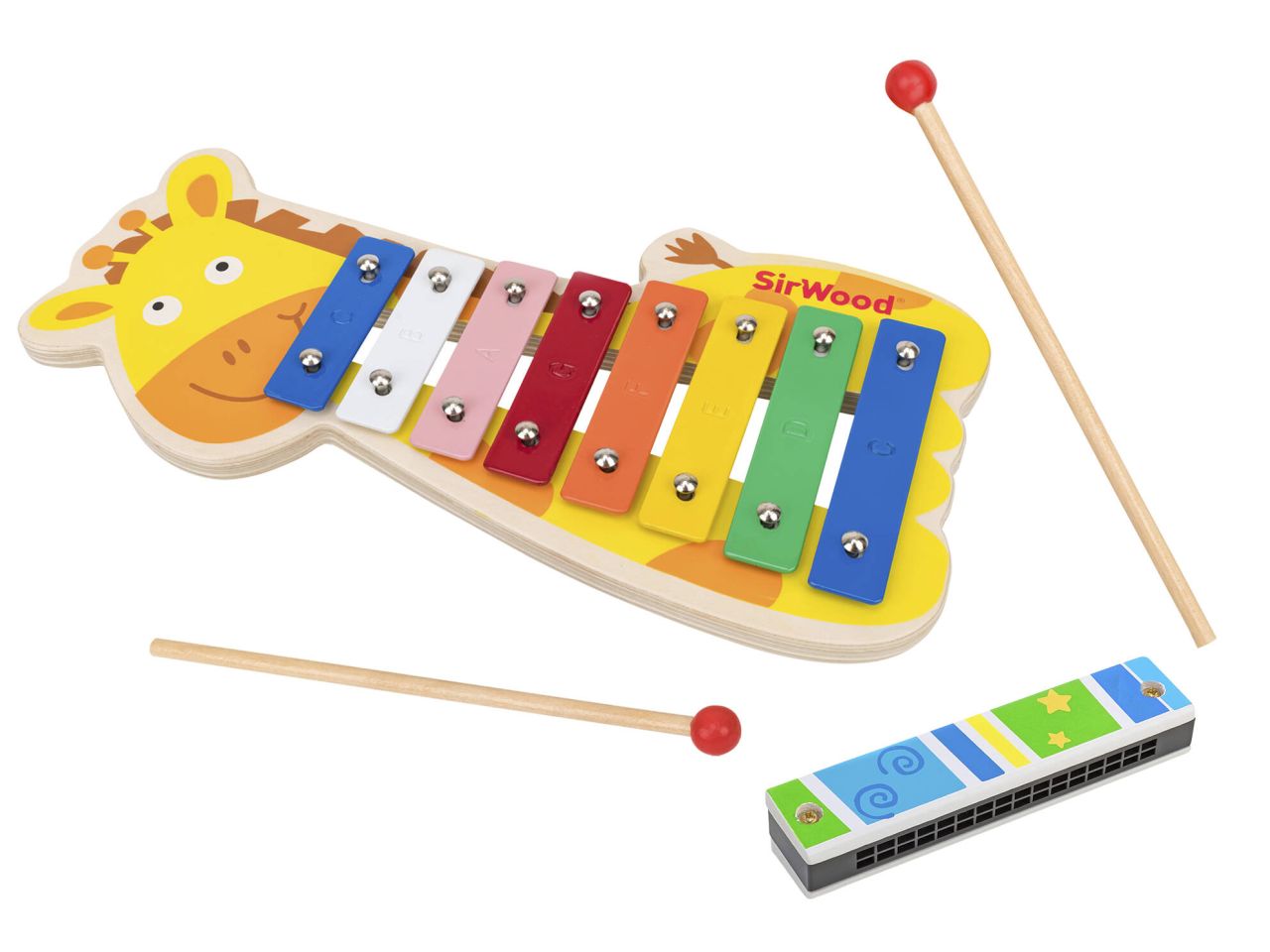 Sirwood caterina giraffina armonica in legno con 2 bacchette