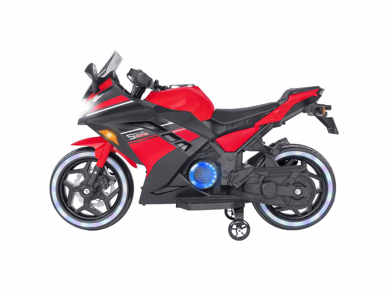 Moto elet.rosso b/o c/led 12v 40694