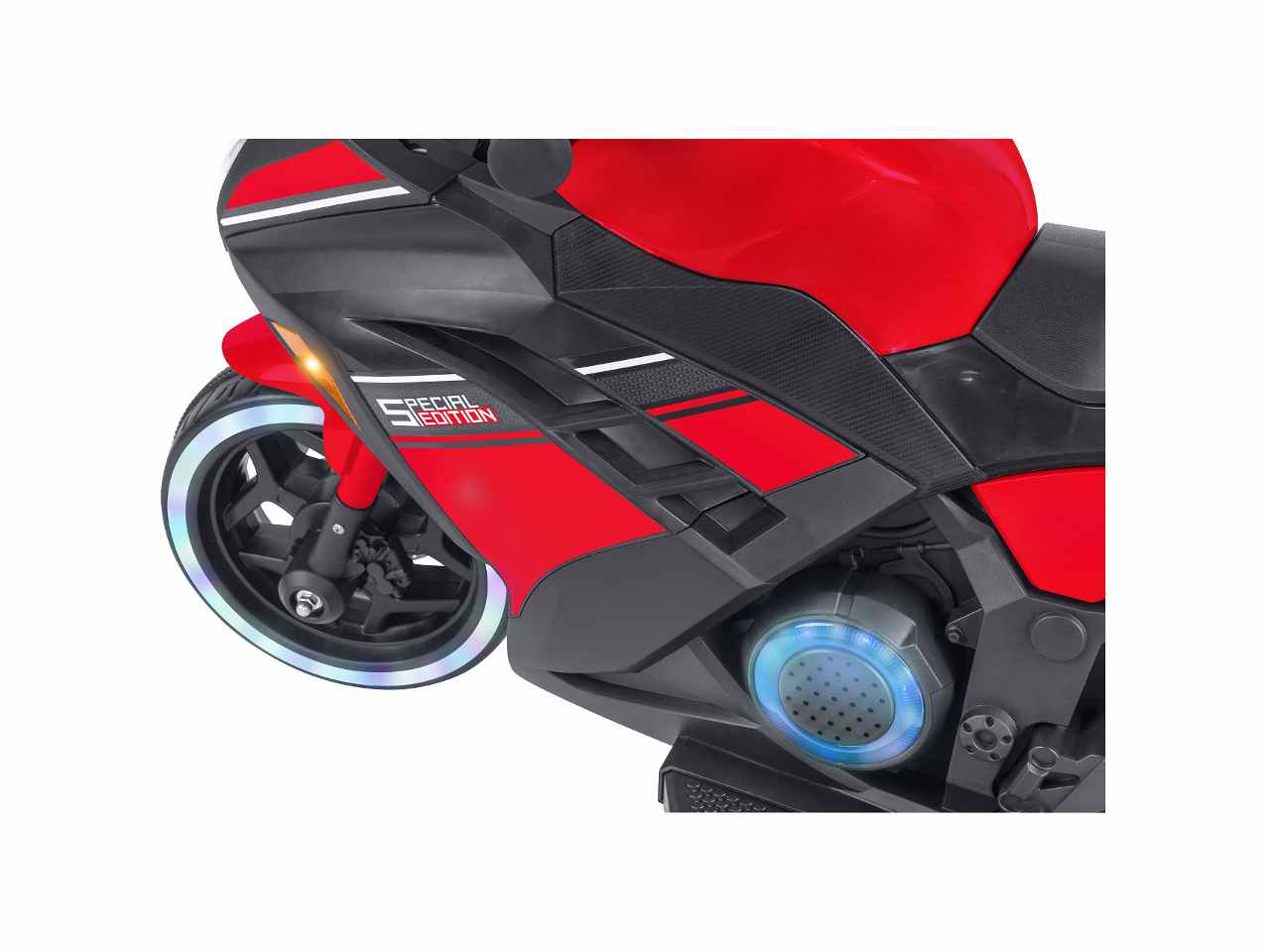Moto elet.rosso b/o c/led 12v 40694