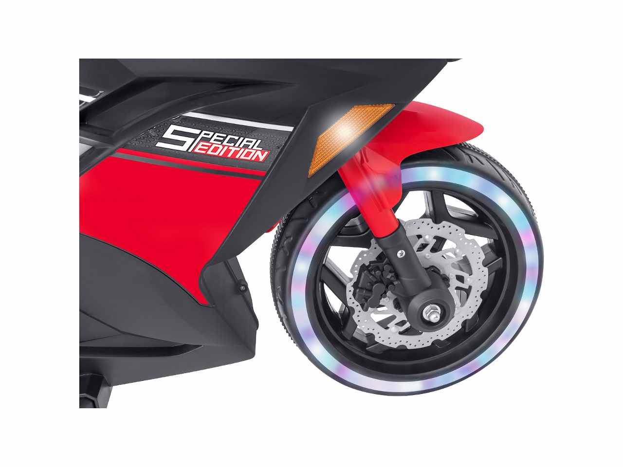 Moto elet.rosso b/o c/led 12v 40694
