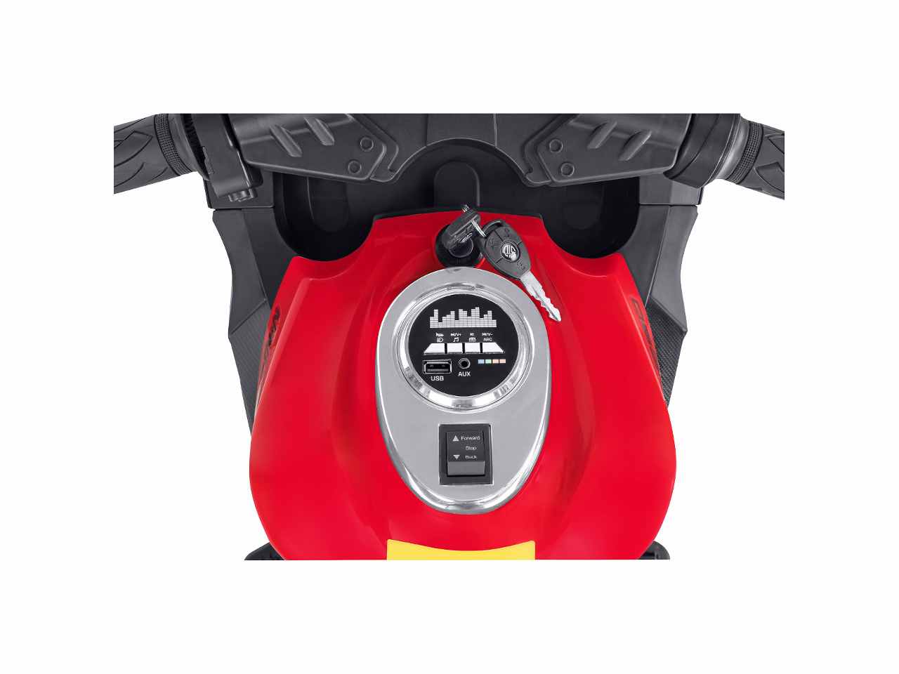 Moto elet.rosso b/o c/led 12v 40694